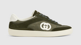 Dark green GG canvas and suede