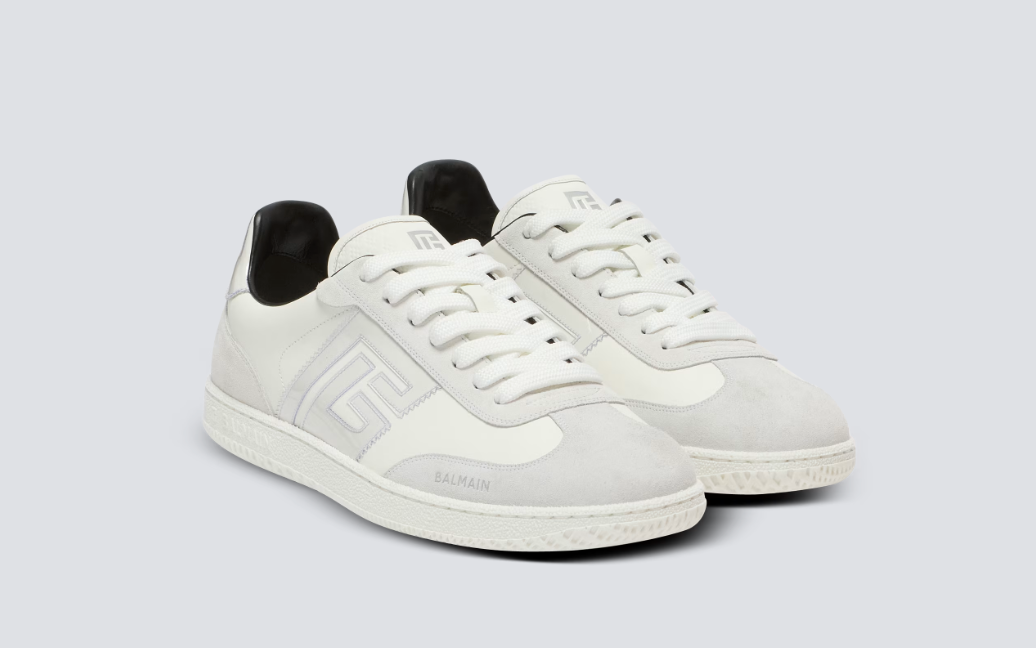 Calfskin Balmain Swan trainers