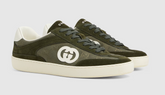 Dark green GG canvas and suede