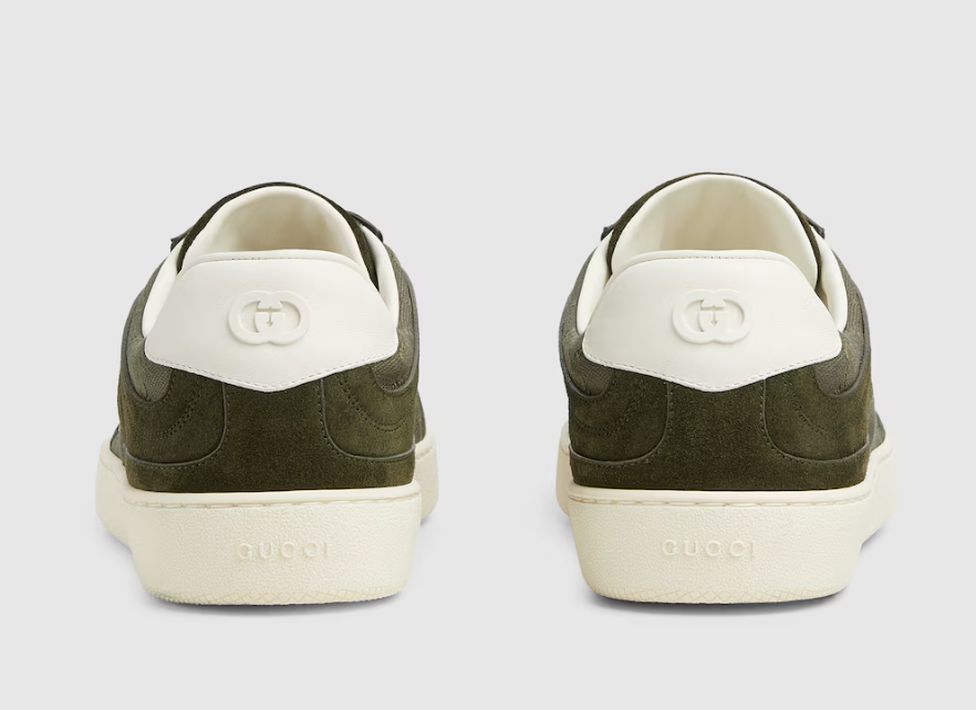Dark green GG canvas and suede