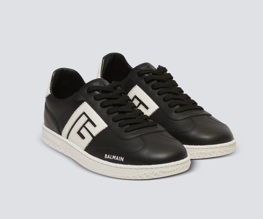 Calfskin Balmain Swan trainers