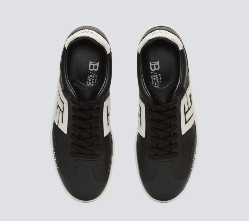 Calfskin Balmain Swan trainers