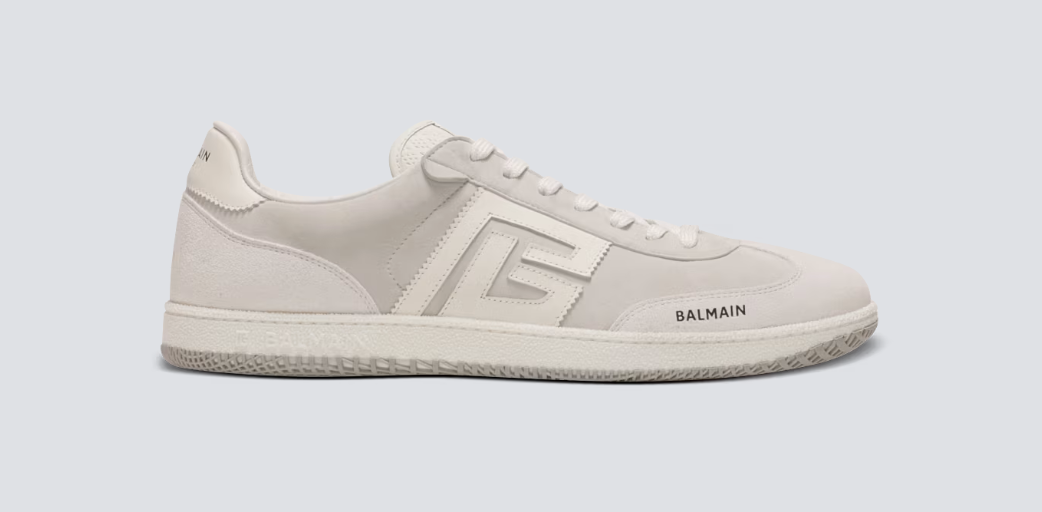 Calfskin Balmain Swan trainers