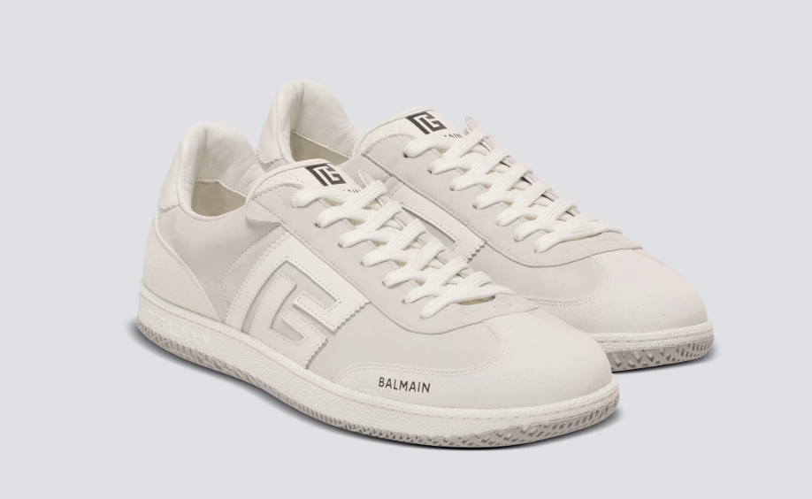 Calfskin Balmain Swan trainers
