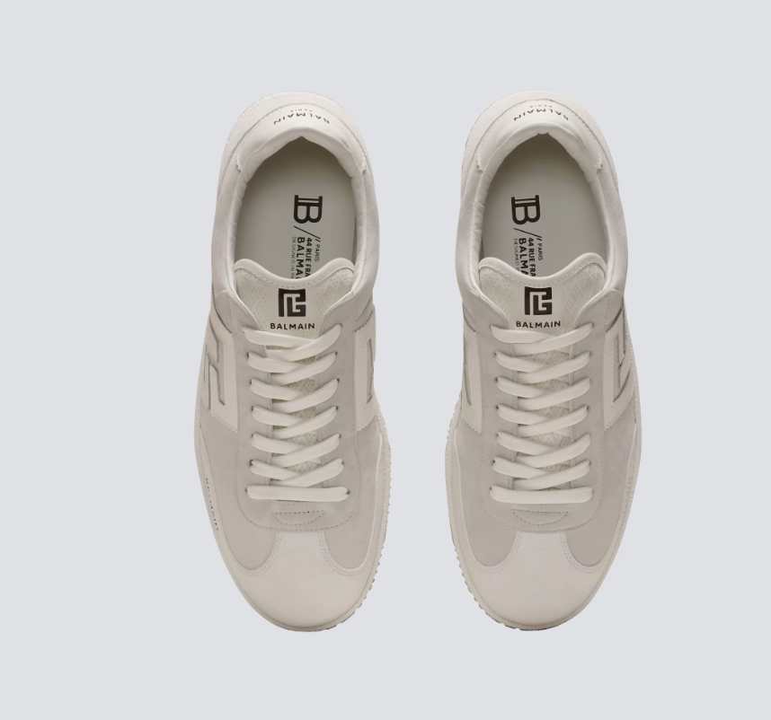 Calfskin Balmain Swan trainers