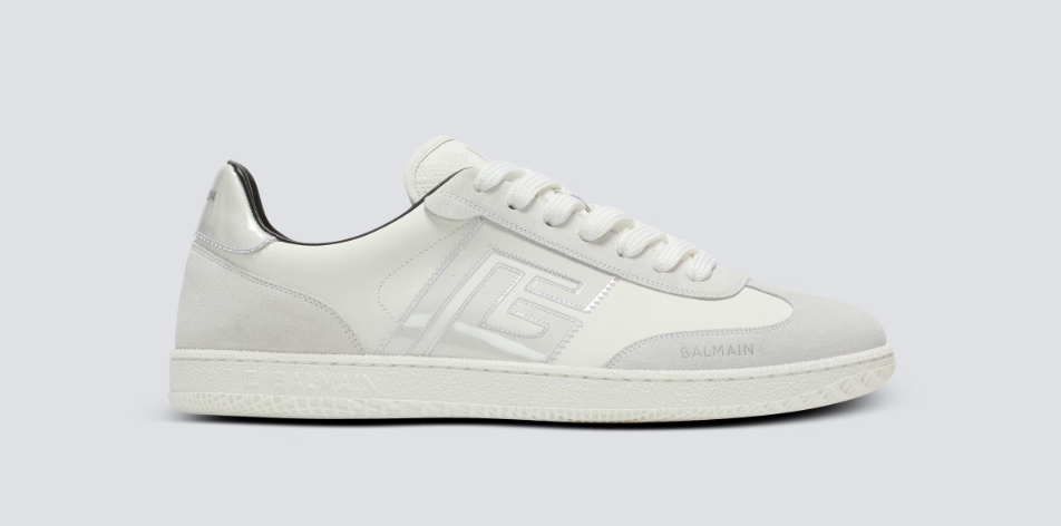 Calfskin Balmain Swan trainers