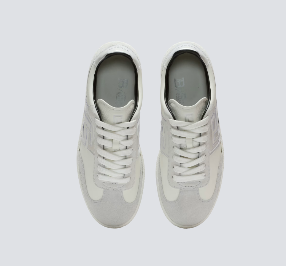 Calfskin Balmain Swan trainers
