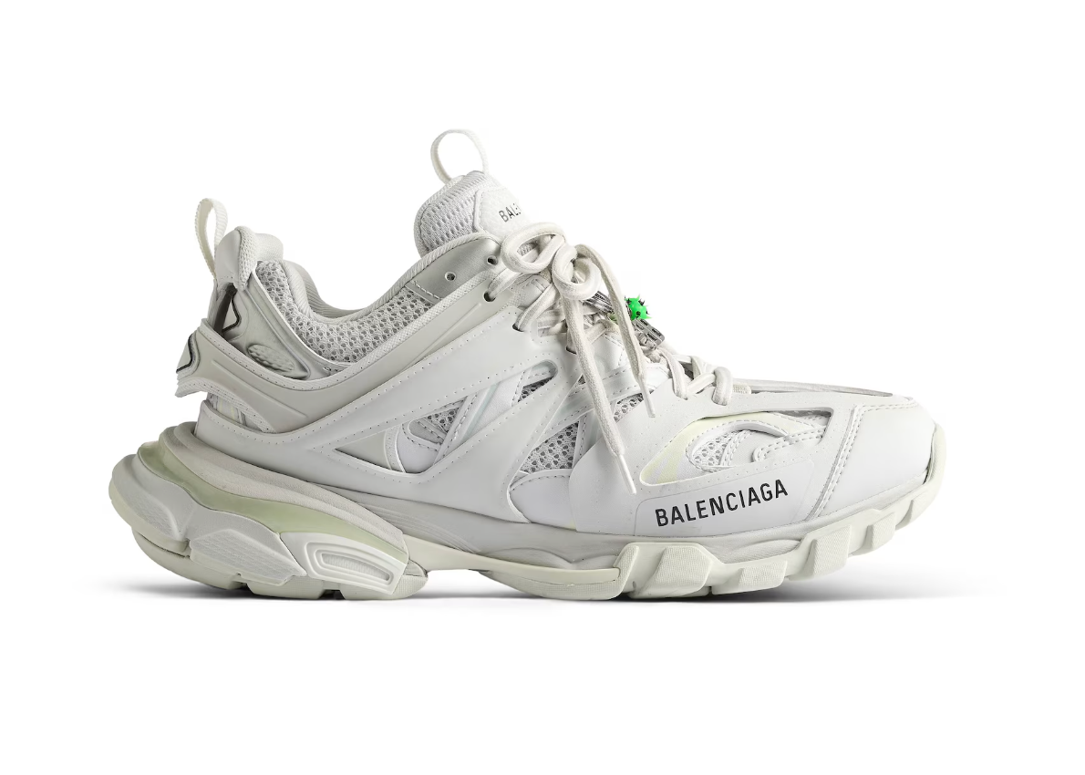 Men's Track Sneaker With Charms in White