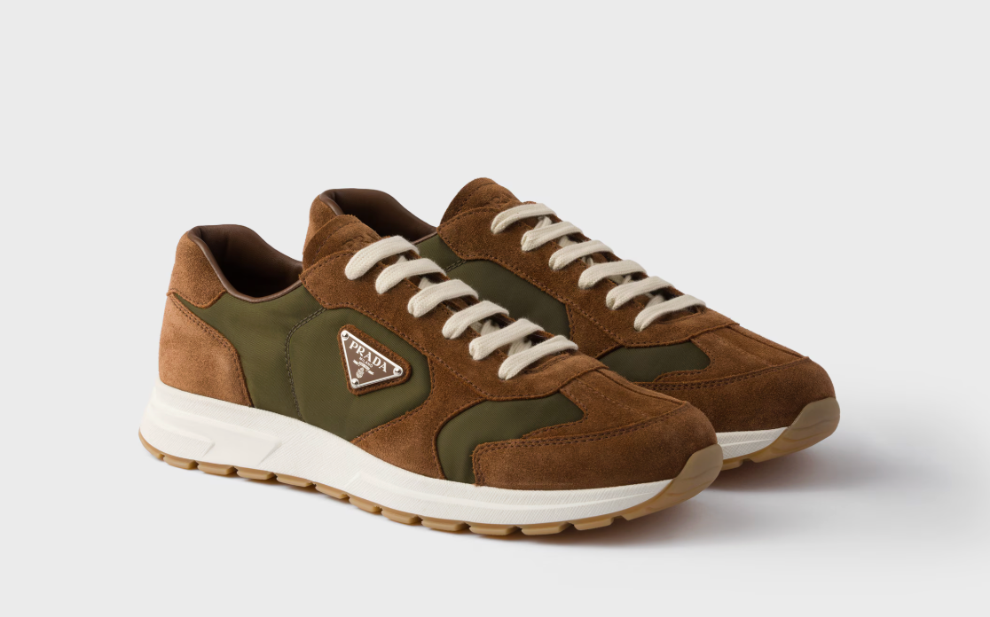 Prax suede and Re-Nylon sneakers