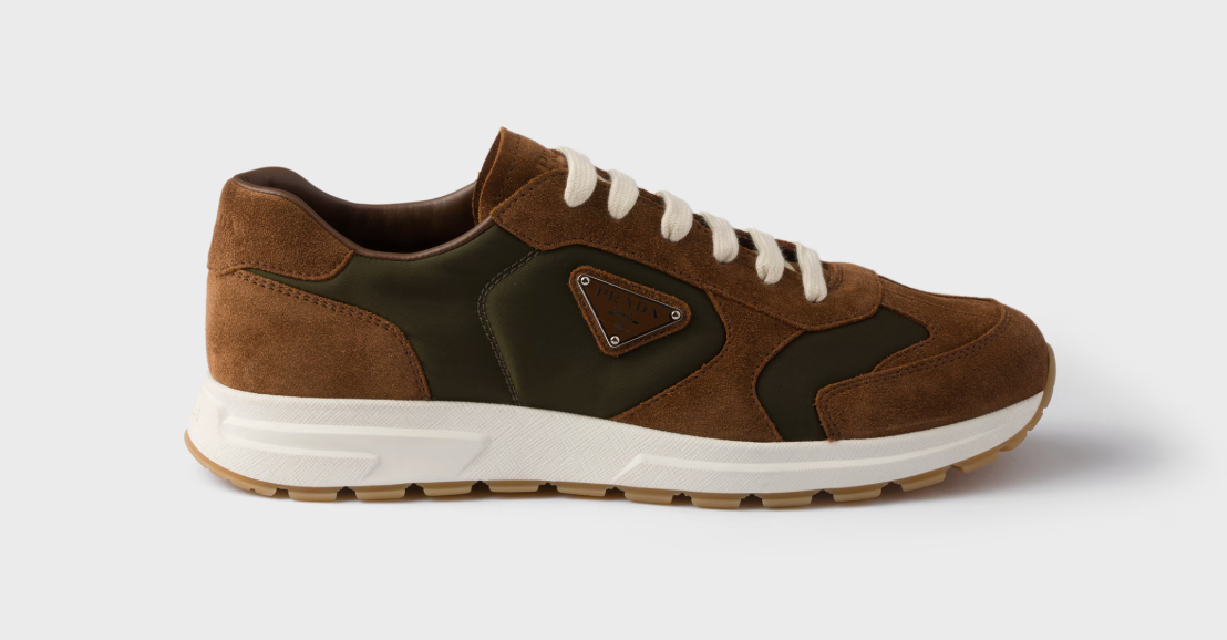 Prax suede and Re-Nylon sneakers