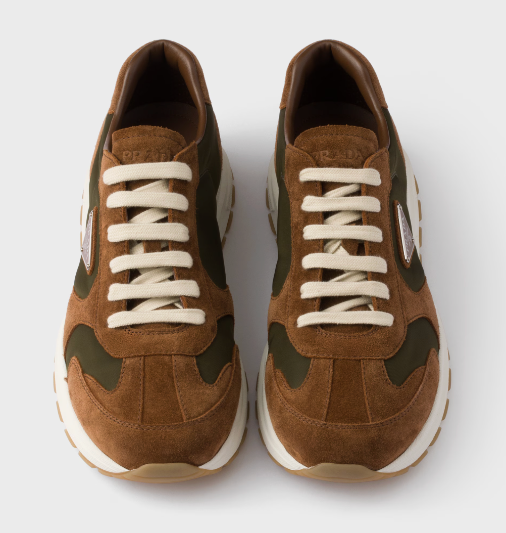 Prax suede and Re-Nylon sneakers