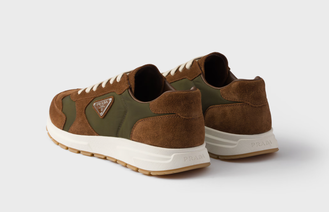 Prax suede and Re-Nylon sneakers