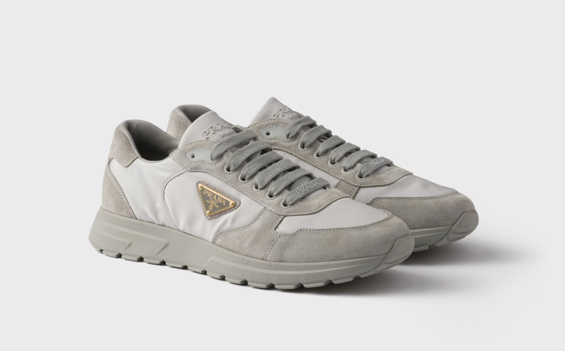 Prax 2.0 Re-Nylon and suede sneakers