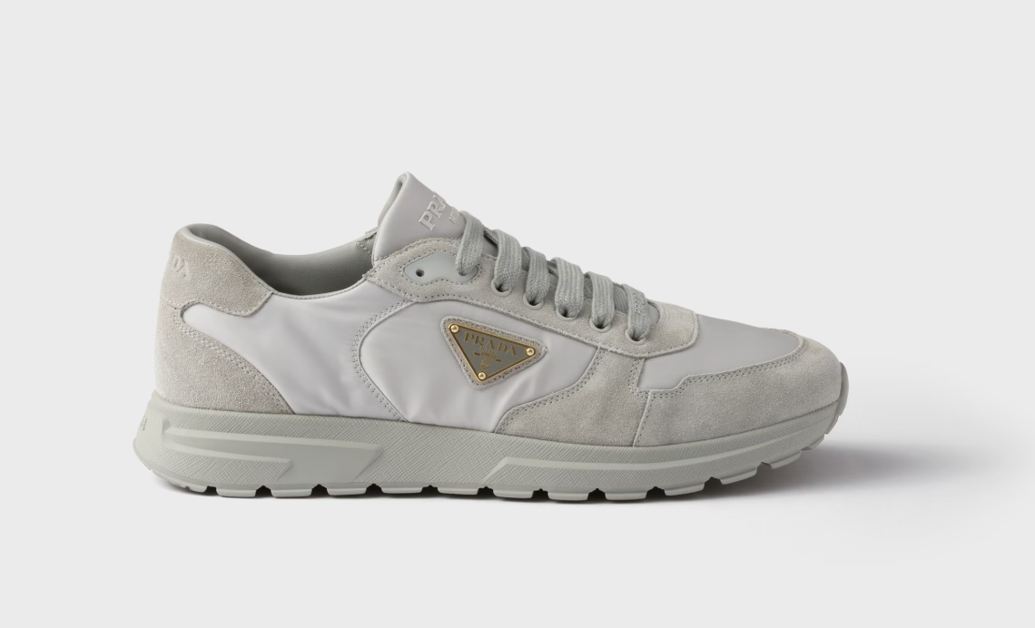 Prax 2.0 Re-Nylon and suede sneakers