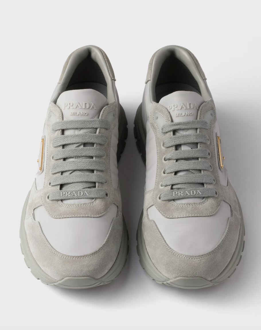 Prax 2.0 Re-Nylon and suede sneakers