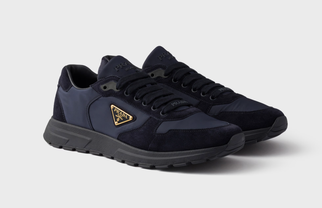 Prax 2.0 Re-Nylon and suede sneakers