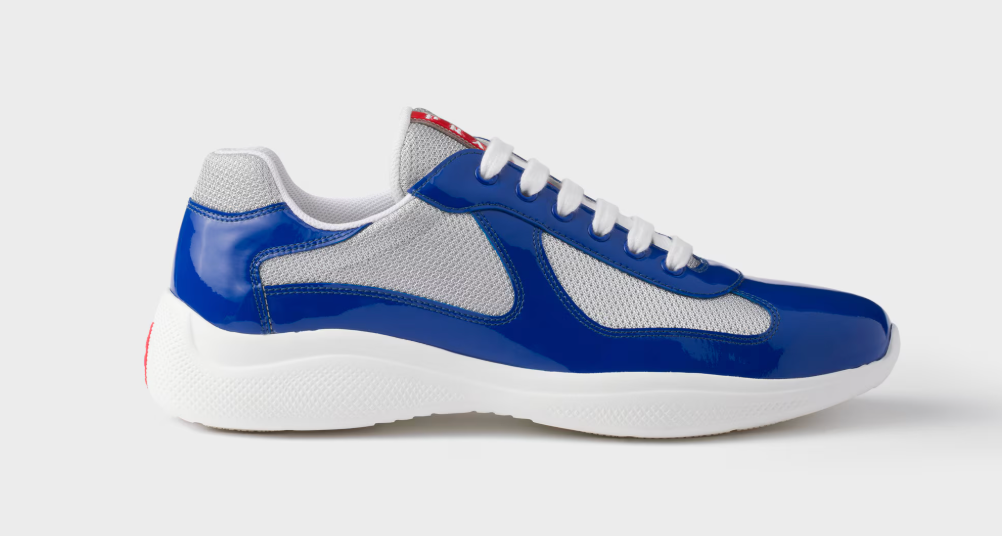 Patent leather and technical fabric Prada America's Cup sneakers